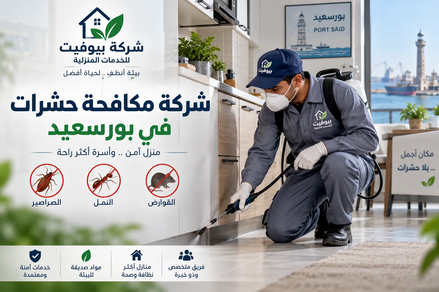 شركة مكافحة حشرات في بورسعيد 01033160250