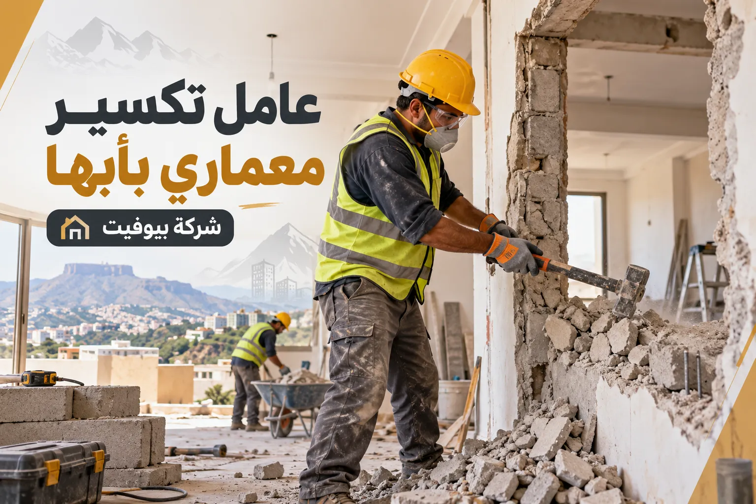 عامل تكسير معماري بأبها