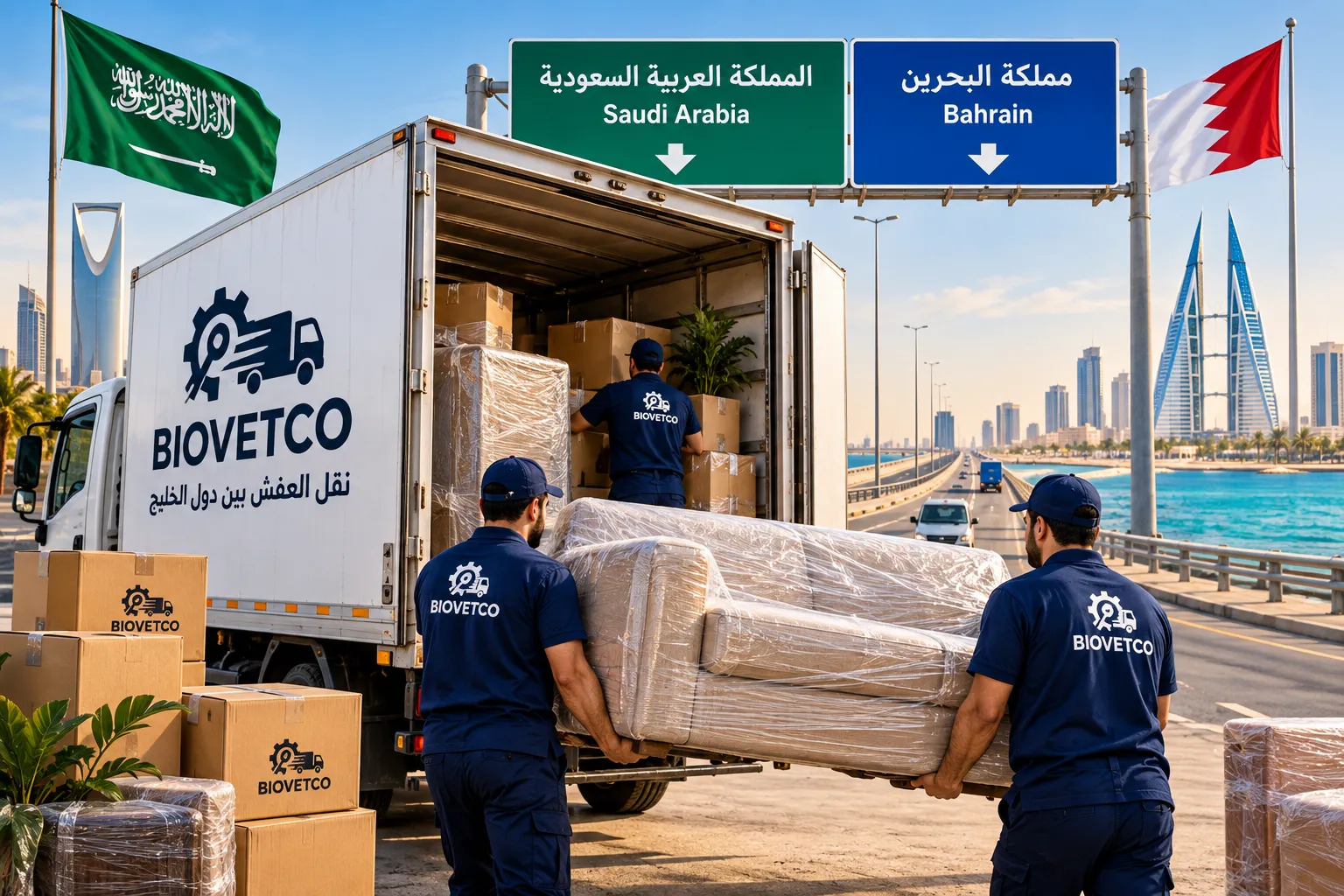 شركة نقل العفش من السعودية إلى البحرين