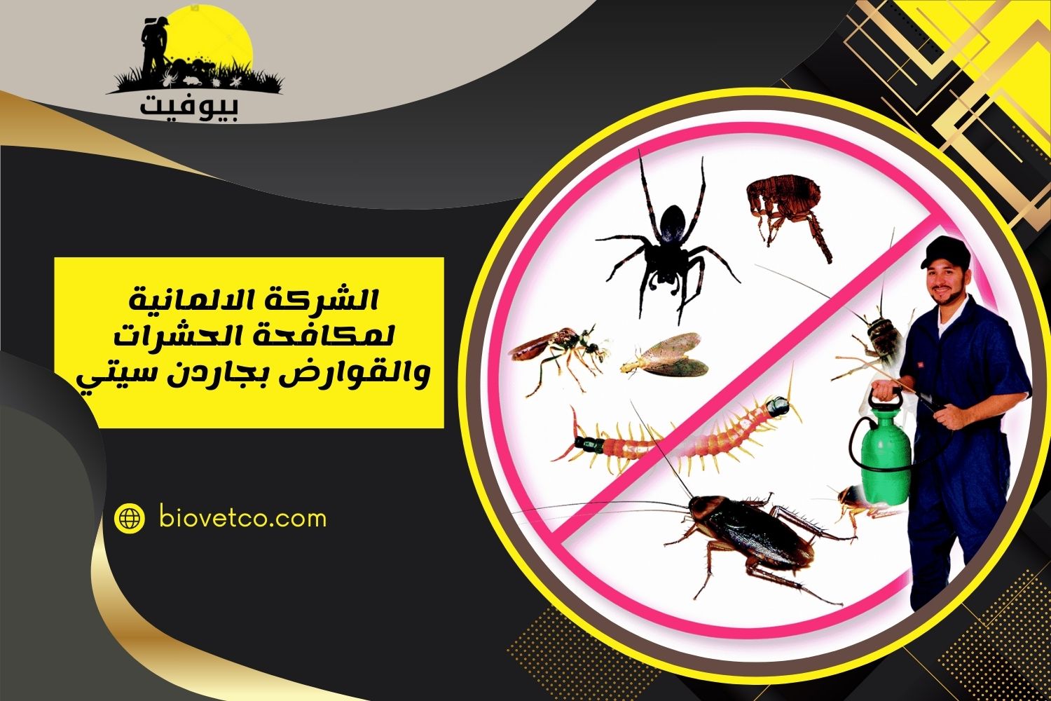 الشركة الالمانية لمكافحة الحشرات والقوارض بجاردن سيتي 01033160250