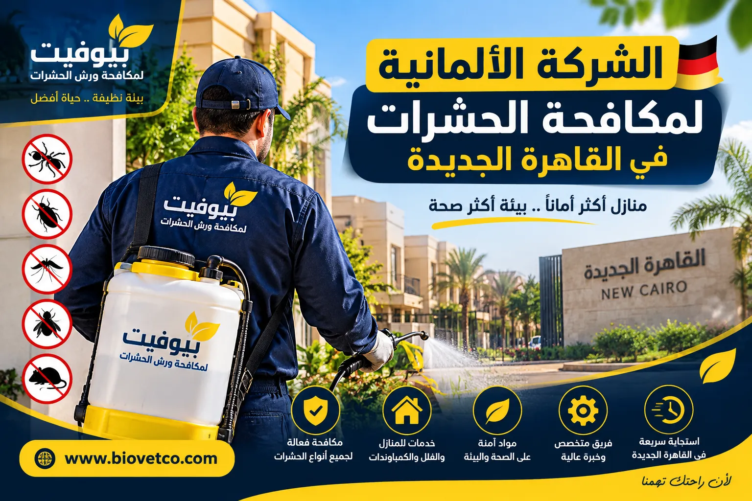 الشركة الألمانية لمكافحة الحشرات في القاهرة الجديدة