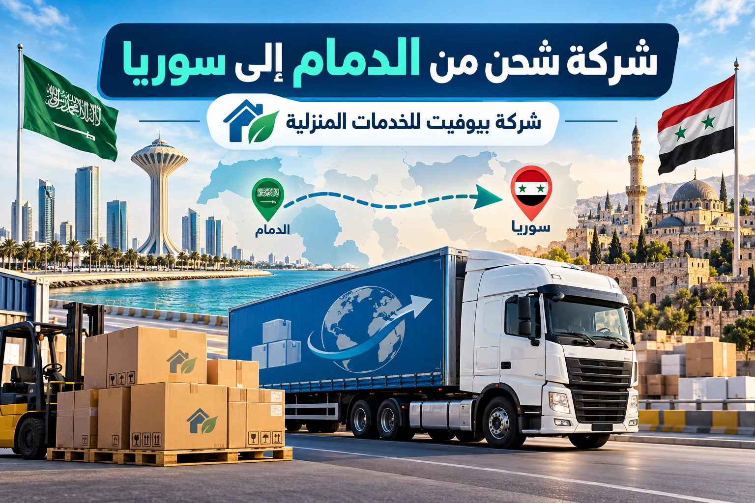 شركة شحن من الدمام إلى سوريا