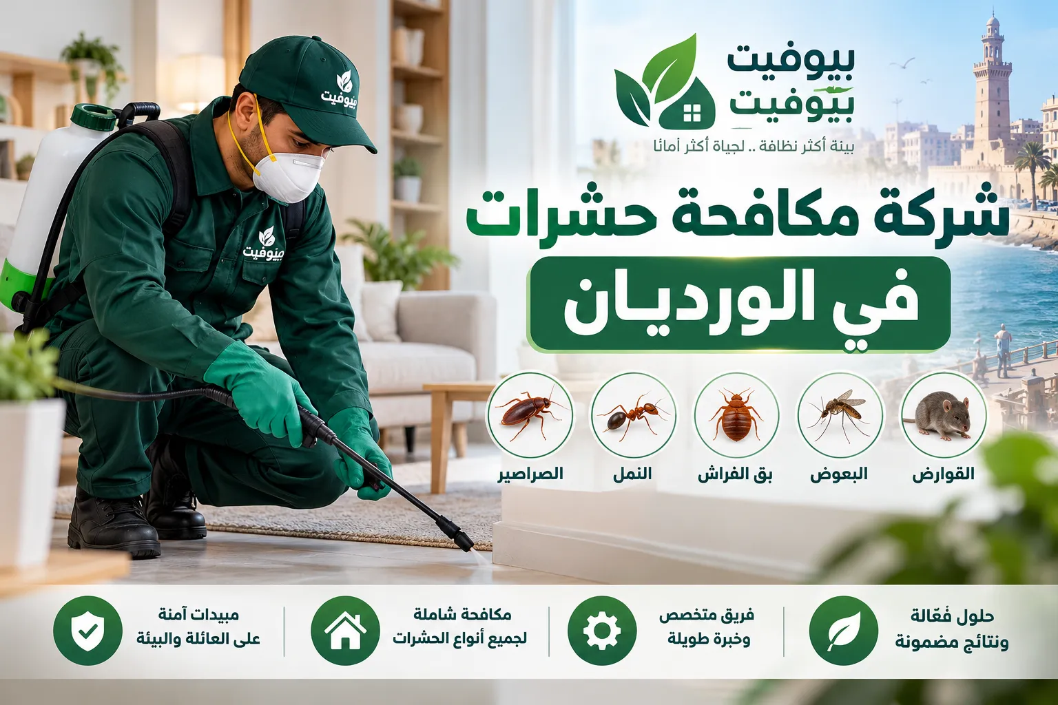 شركة مكافحة حشرات في الورديان