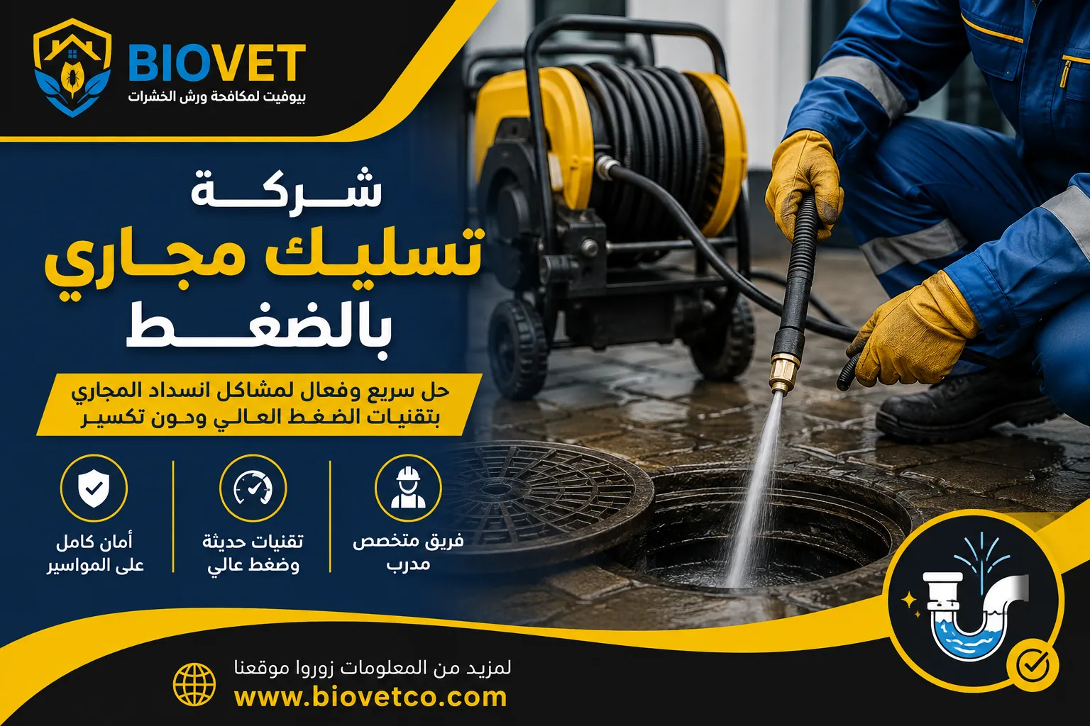 شركة تسليك مجاري بالضغط