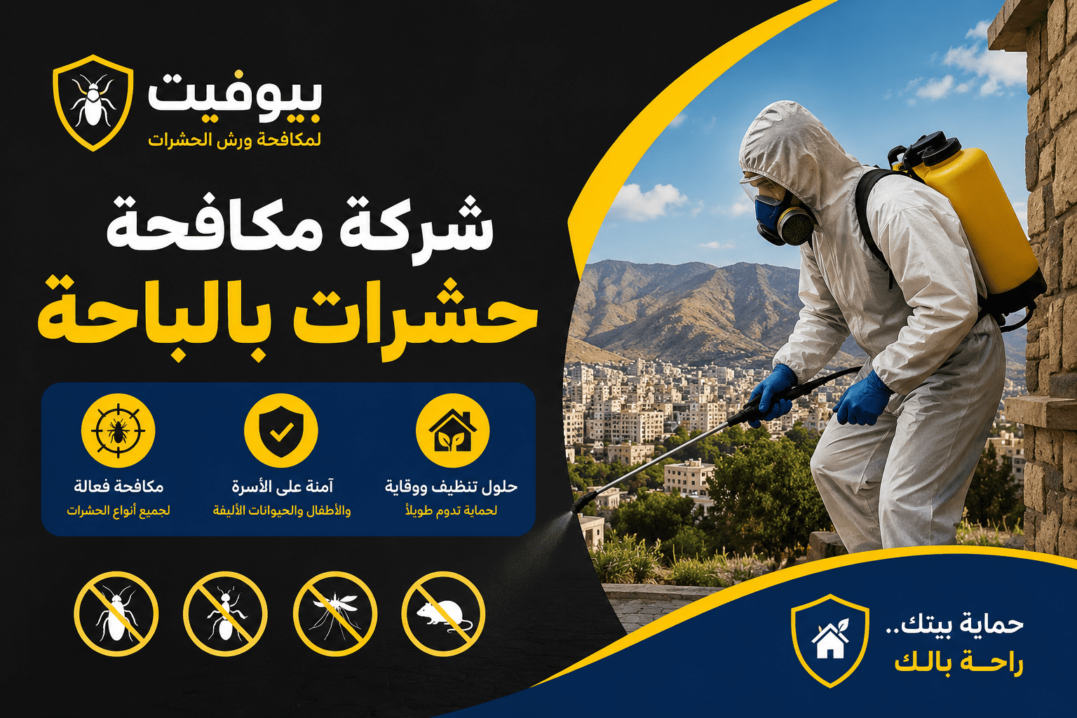 شركة مكافحة حشرات بالباحة