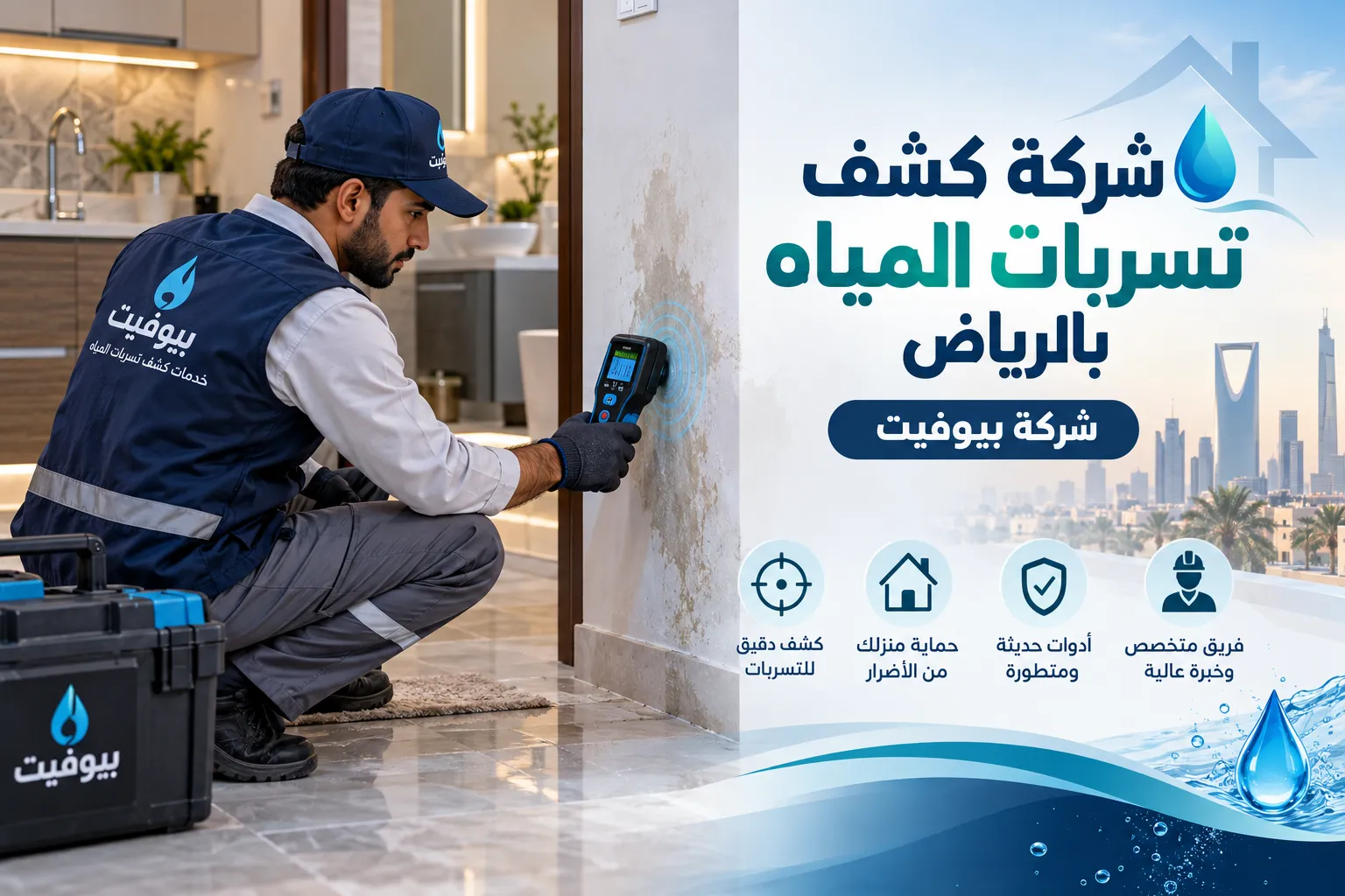 شركة كشف تسربات المياه بالرياض